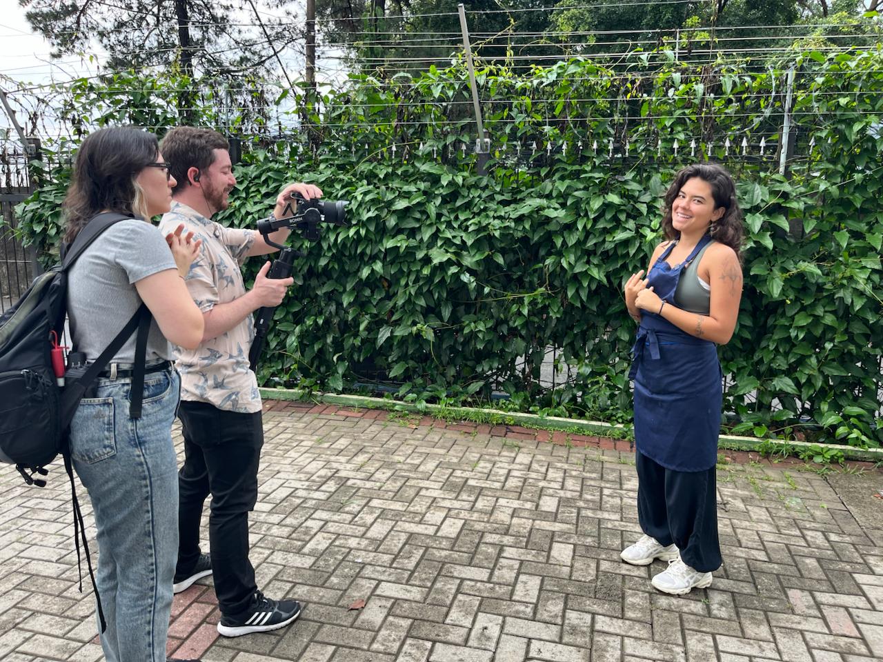 Entrevista para divulgação das oficinas socioeducativas desenvolvidas no Instituto André Franco Vive. Saber-do-vivo